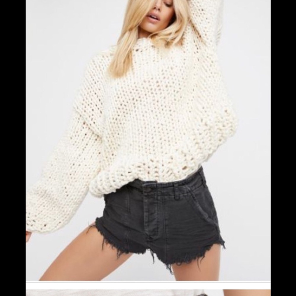 Free People Raw and Patched Shorts 0